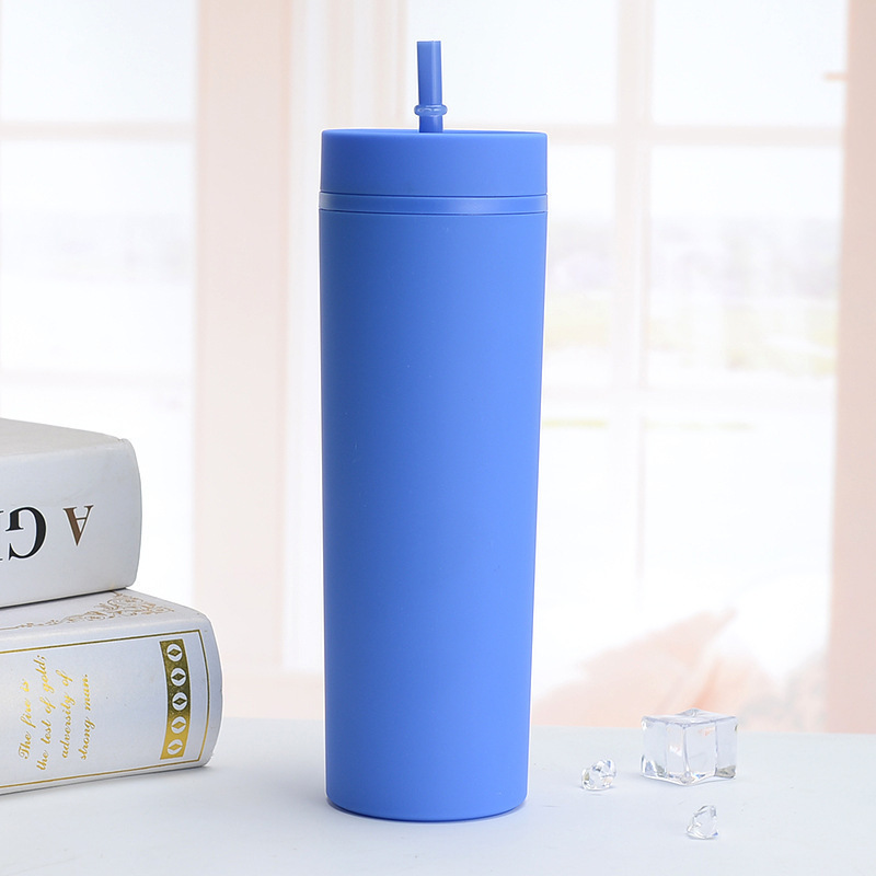 国境を越えたプラスチック製カップ、家庭用、おしゃれ、学生、アウトドア、女性用スポーツウォーターカップ、ストローカップ、プラスチック製携帯用、環境に優しい|undefined