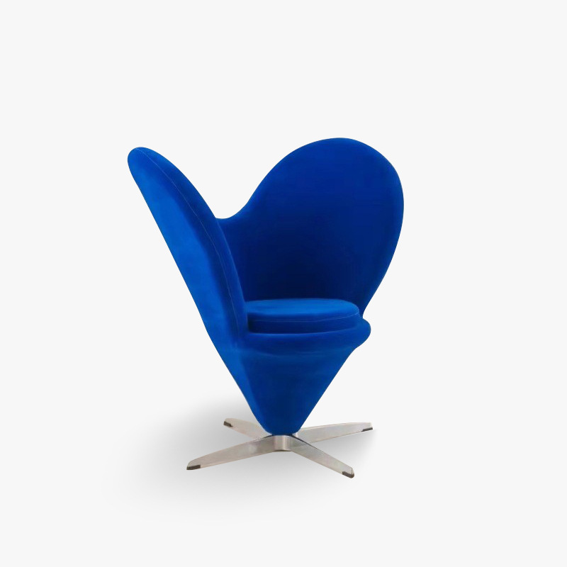 Designer's Creative Heart-shaped Internet Celebrity Personality Irregular Living Room Italian Minimalist Modern Casual Rotating Single Sofa Chair