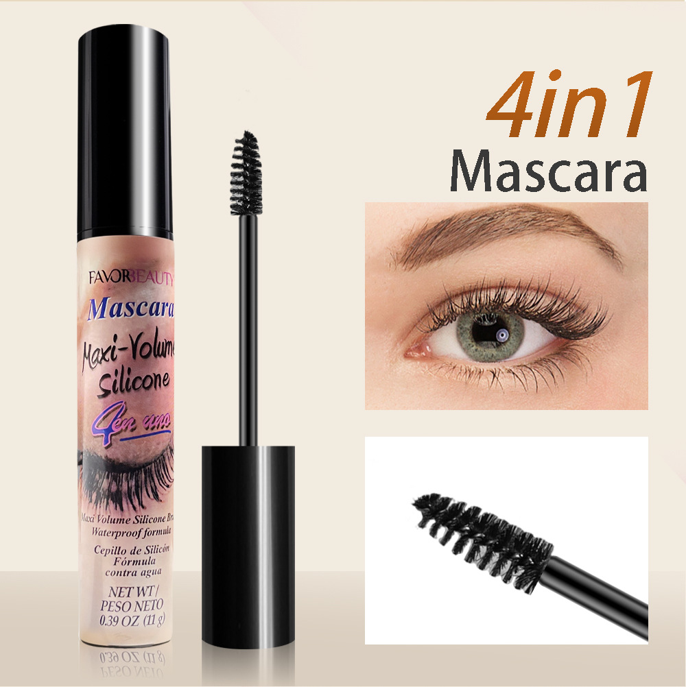 Mascara impermeable ligera rizada estereoscópica base no aglomerada transfronteriza Amazon maquillaje venta caliente