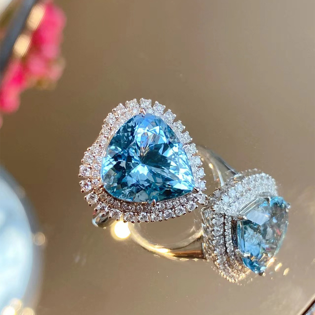 Retro Heart Shape Copper Plating Zircon Open Ring 1 Piece