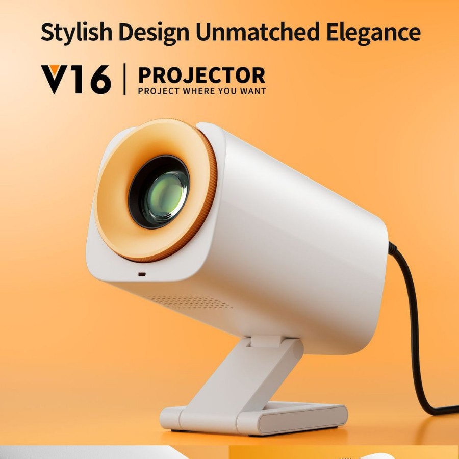 2025 New Bluetooth Android 12 System Manual Focus Automatic Trapezoidal Correction Foldableing Portable Mini Projector