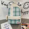 Schoolbag ins light Middle and high school knapsack High-capacity nylon knapsack Like a breath of fresh air Plaid hit color Backpack