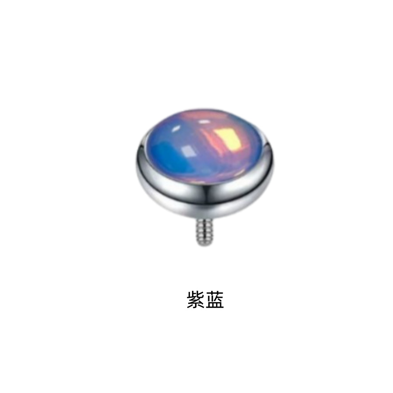 F136 Titanium Gradient Earrings Glitter Film Oil Dripping Lip Nails G23 Titanium Alloy Body Piercing Jewelry Ear Bone Nails detail image 8