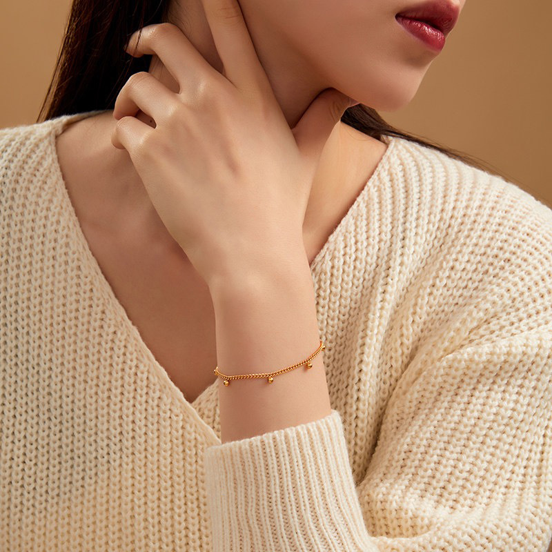 Brand universal bracelet stainless steel, chain, jewelry, European style, simple and elegant design, high-quality style, does not fade 3