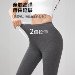 2025秋冬棉竖条打底裤秋冬加绒加厚保暖裤女大码高腰显瘦螺纹裤子