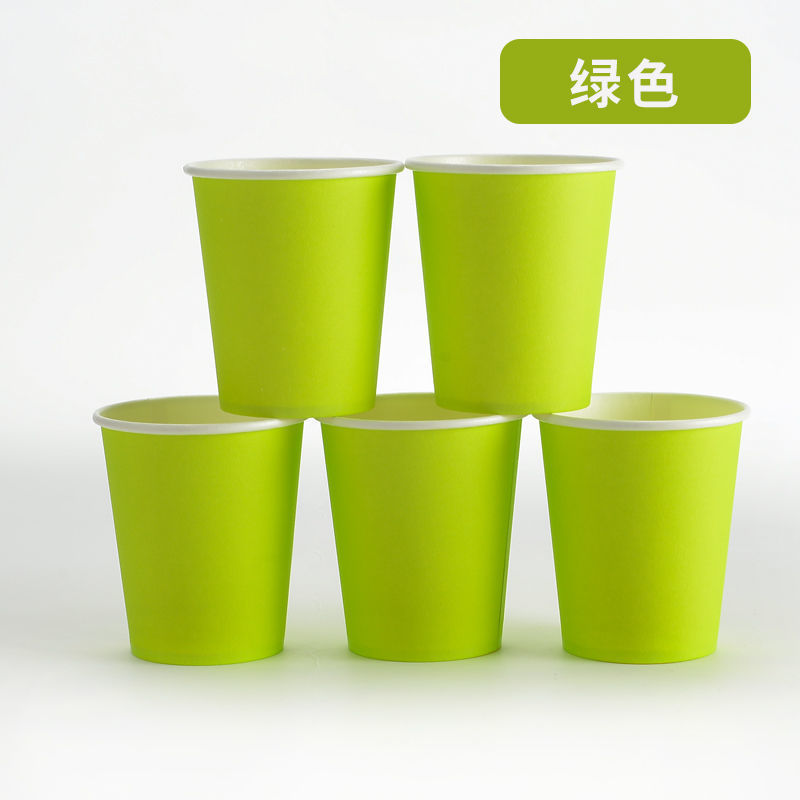 カラーDIY紙コップ使い捨て紙コップ手作り紙コップ純色早教幼稚園児童混装|undefined