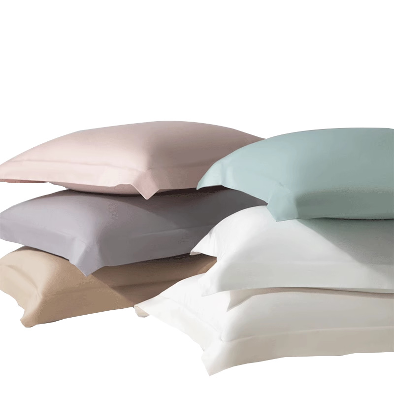 Funda de almohada de color sólido algodón puro 48cmx74cm Four Seasons General Student Dormitorio Un par de fundas de forro de almohada