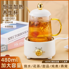 多機能養生ポット電気シチューカップミニガラス電熱カップオフィス花茶加熱カップ家庭用養生カップ
