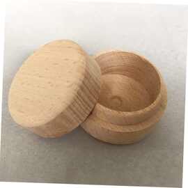 定制日式木质圆形饰品实木收纳盒婚礼戒指首饰盒子迷你首饰盒储物