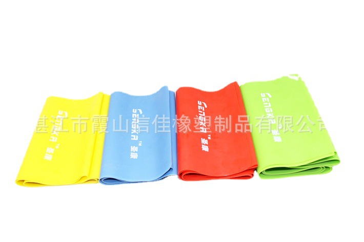 厂家定 制高弹力瑜珈带 瑜伽拉力带 实用乳胶拉力带乳胶带