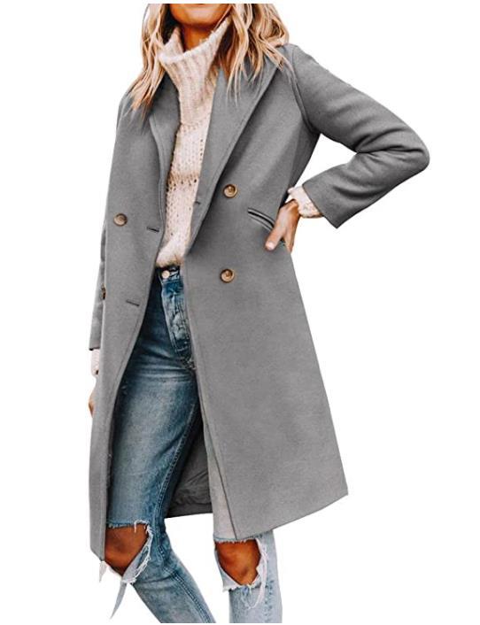 Women's Woolen Mid-length Coat 4