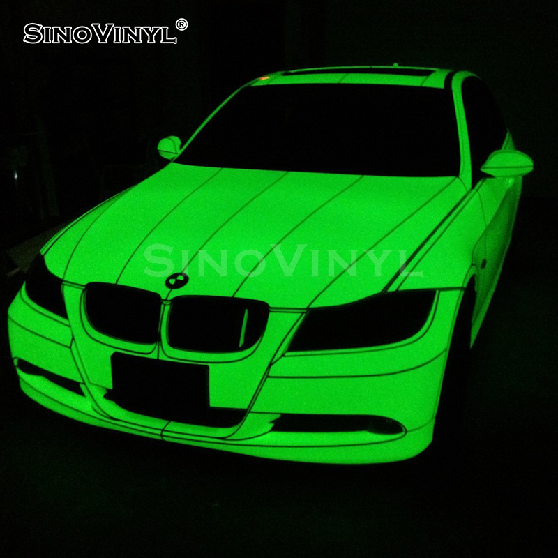 Carlake Nightlight Auto Color Change Film Body Luminance Advertencia pegatinas Nightlight Green Body Color Change Film Luminance pegatinas