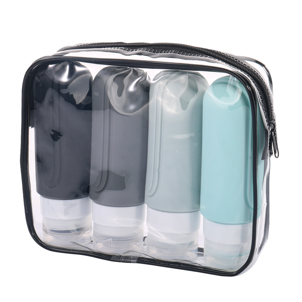 Botella de silicona, botella de lavado facial, gel de baño, simple, portátil, viaje, almacenamiento de maquillaje de belleza.