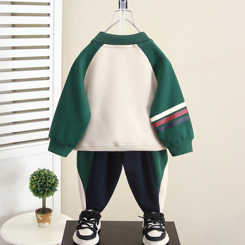 6356 Traje de otoño para niños 2025 Nuevo estilo estilo occidental Suéter de otoño para bebés Traje casual Ropa para niños Primavera y otoño