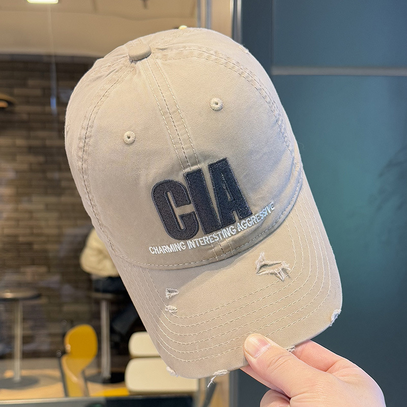 letras coreanas bordadas sombrero de béisbol para mujeres 2025 pollo nuevo estilo de moda versátil sombrero de boca de pato muestra cara pequeño sombrero solar