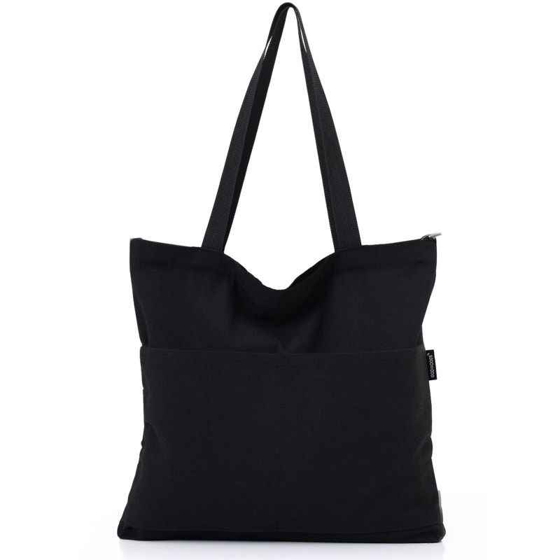 Amazon's Popular Single-Shoulder Tote Canvas Bag for Women, Women's Double Front Pocket Commuter Shopping Bag, Travel Storage Bag