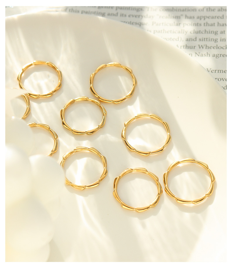 Korean fashion simple titanium steel ring female