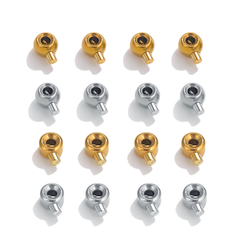 Stainless Steel Positioning Clip Buckle Positioning Bead Titanium Steel Color-Preserving Handmade DIY Classy Positioning Bead Card Wire Buckle Finishing Buckle