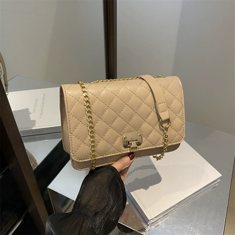 Цепь, брендовая модная сумка через плечо, стиль Chanel, цепная сумка, осень, корейский стиль
