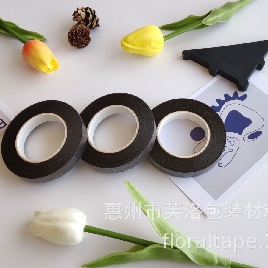 Ventas Directas de fábrica pegajosa cinta verde cinta floral al por mayor 27 m cinta verde cinta polo de la flor DIY flor artificial