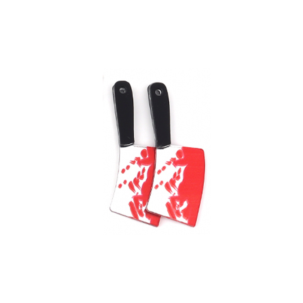 17g Weight Pendant Jewelry Making Type 52*14mm, 56*12mm, 56*14mm Jewelry Making Size DIY Jewelry Accessories Classification 10 PCS/Package Quantity Acrylic Material Halloween Festival Blade, Letter Pattern Printing Design Hip-Hop, Retro, Funny Style 10 PCS/Package 52*14mm 56*12mm 56*14mm Arylic Blade Letter Pendant 24