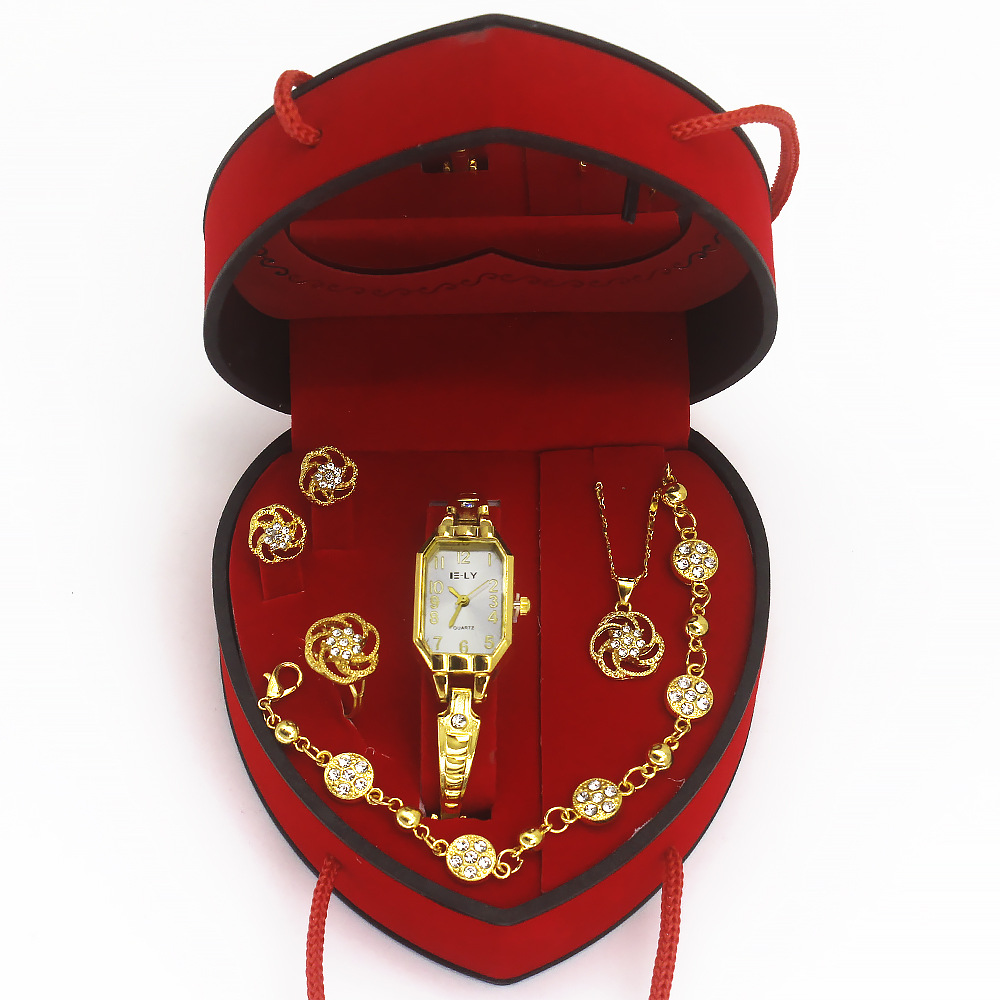 Reloj de moda para mujeres joyería set regalos collares pulseras relojes de pulsera de cuarzo mujeres