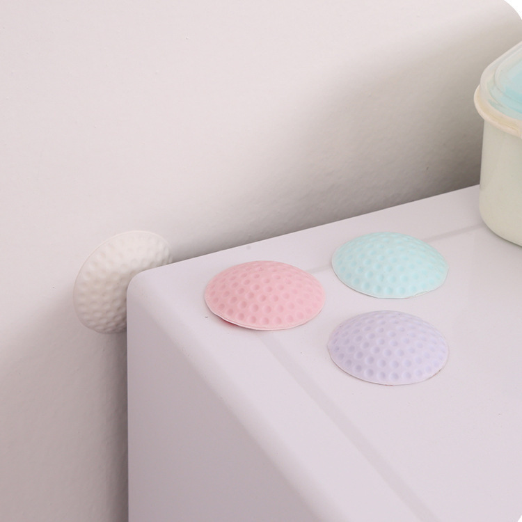 En stock, almohadilla anticolisión de pared gruesa redonda, almohadilla anticolisión silenciosa detrás de la puerta, protección de la manija de la puerta, almohadilla antivibración 3M