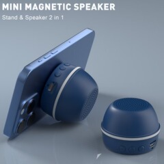 クロスボーダー新しい磁気ワイヤレス Bluetooth スピーカーミニ小型スピーカーポータブルデスクトップ携帯電話ホルダーサブウーファーギフト