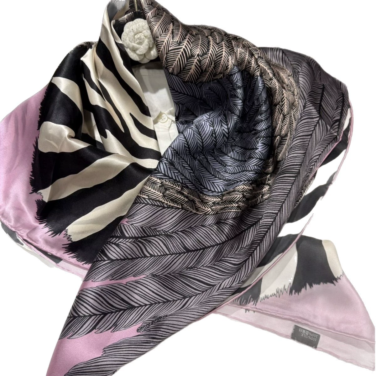 绕韵 Silk scarf, gift box, zebra, neckerchief, style