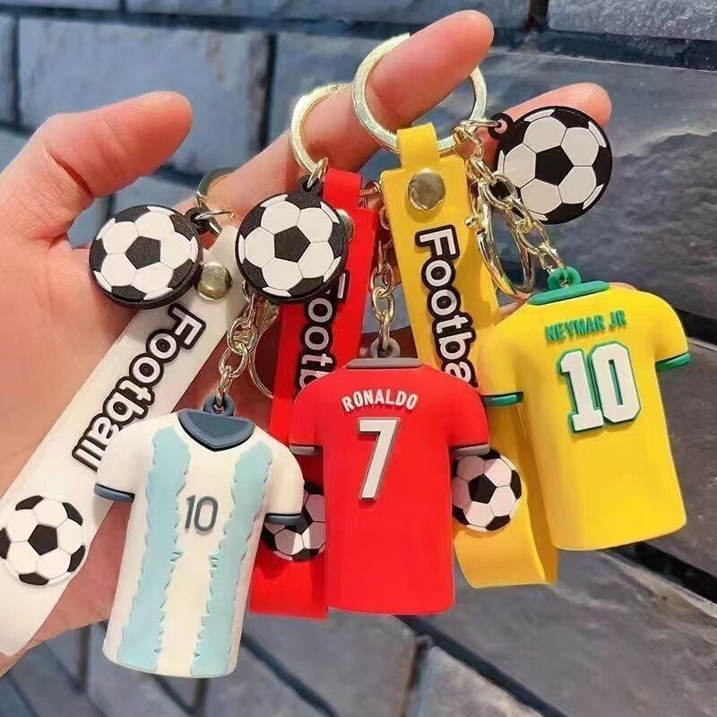Soft Rubber Football Number Jersey Keychain Pendant Bag Car Keychain Accessory Gift Wholesale Fun Pendant Soft Rubber Football Number Jersey Keychain Pendant Bag Car Keychain Accessory Gift Wholesale Fun Pendant