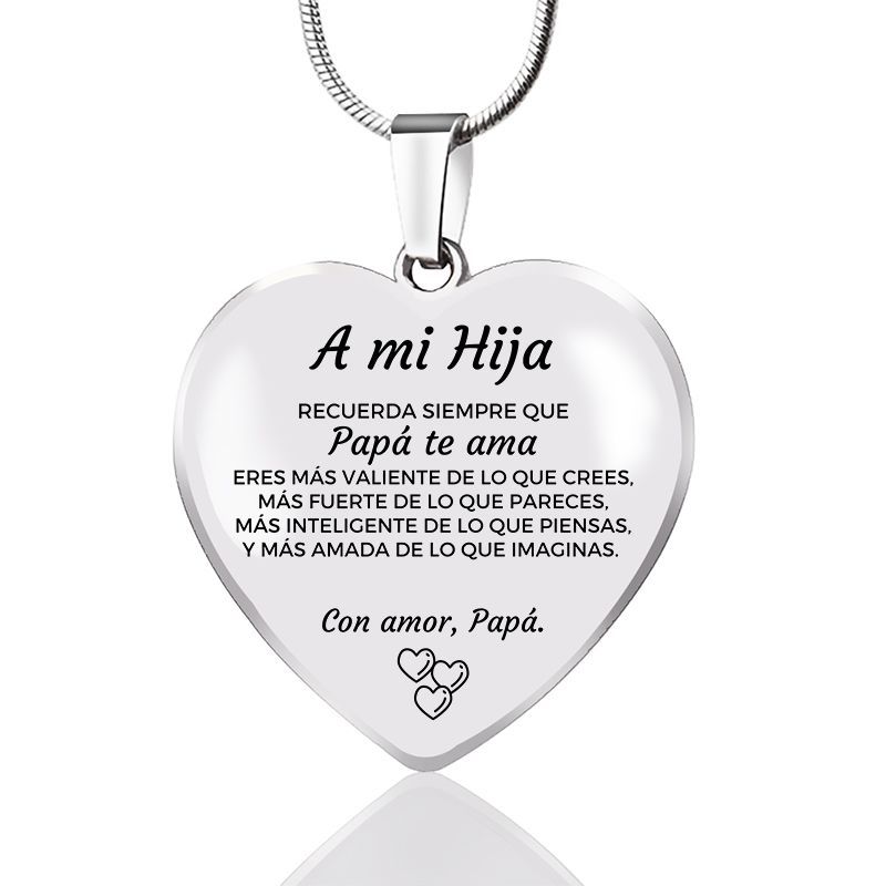 Collar de epoxi de acero inoxidable transfronterizo colgante en forma de corazón de melocotón llavero de amor personalizado español regalo de Navidad
