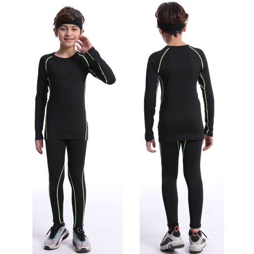 Children's tights training clothes spring and summer sports suits base clothes basketball football quick-drying clothes boys and girls fitness