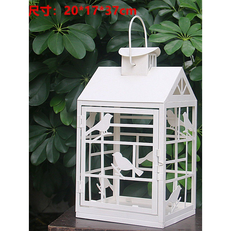 Retro hacer viejas casas de cuento de hadas lámparas de viento cabaña colgar decoración de comercio exterior de hierro forjado exportación decoración de jardín comestibles japonés