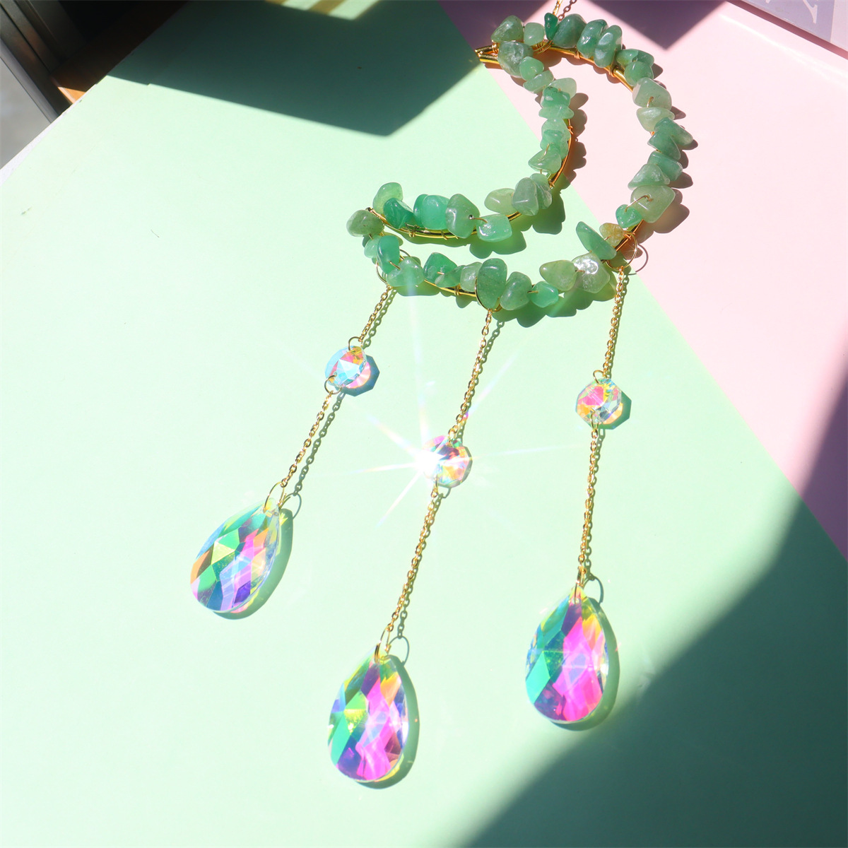 pendant Classification Casual Elegant Moon Crystal Suncatcher Wind Chime Wall Art
