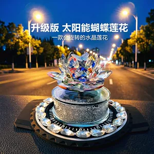 Direct sales from the manufacturer: cross-border crystal lotus craft items, home decorations, car perfume holders, jewelry, and creative ornaments