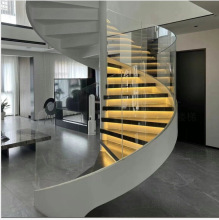 现代简约百搭小户型旋转复试公寓楼梯厂家供应中柱卷板阁家用楼梯