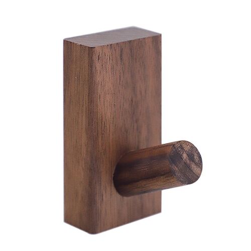 Nordic solid wood hook ins creative entrance wall hanging wooden coat hook punch-free strong sticky hook coat hook