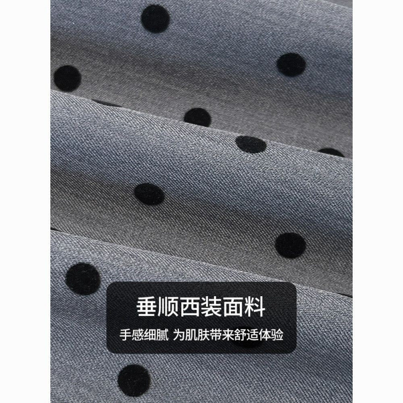灰色波点半身裙女春秋季2025新款高腰气质包臀裙显瘦绝美字裙子|undefined
