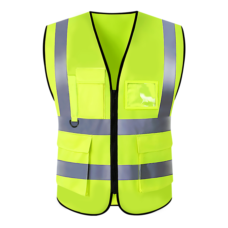 chaleco de seguridad reflectante chaleco de construcción de tráfico trabajador de saneamiento ciclismo fluorescente ropa de trabajo impresión fija