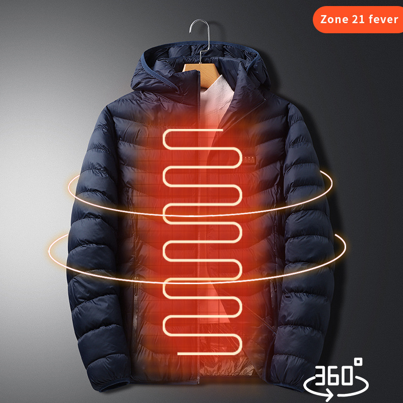 Transfronterizo de cuatro controles de calefacción ropa acolchada de algodón zona inteligente 21 calefacción chaqueta acolchada de algodón más tamaño chaqueta de calefacción ventas directas de fábrica