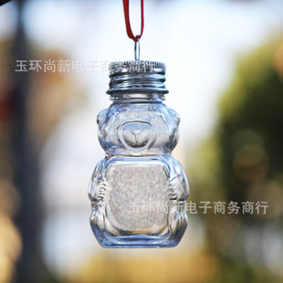 50ml Transparent PET Plastic Bottle Mini Hanging Decorative Bottle Christmas Decorative Bottle Cold Drink Milk Tea Juice Bottle