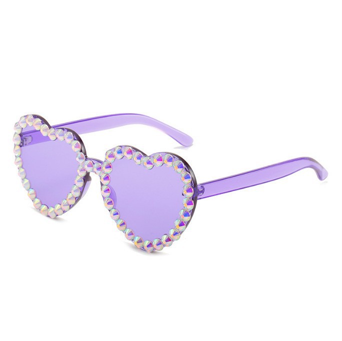 19g Weight Frameless Glasses Structure Sunglasses Classification UV400 Protection, Acrylic Lens Material Polygon Glasses Style Outdoor, Travel Occasion Heart Shape Pattern Women's Gender Simple Style, Classic Style Style Simple Style Classic Style Heart Shape UV400 Protection Acrylic Polygon Frameless Women's Sunglasses 14