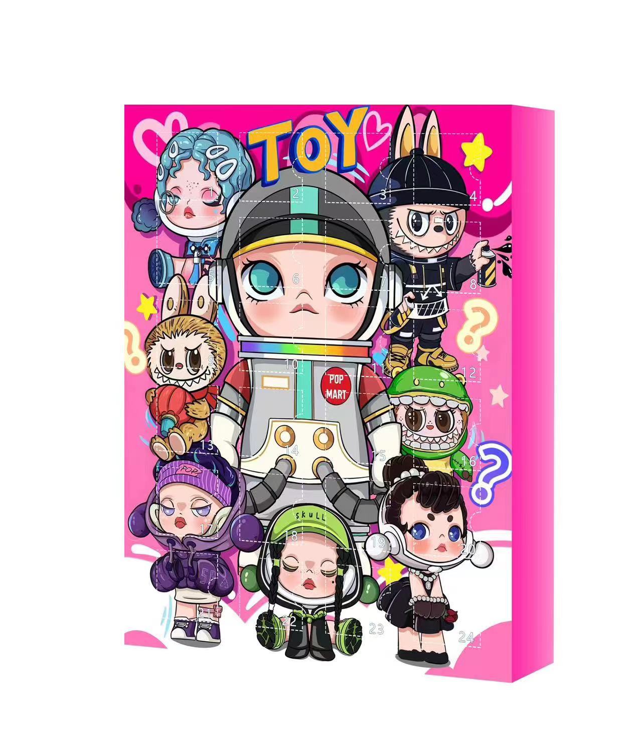 Navidad Adviento 2024 Nuevo Bubble Mart 24 Regalos Caja ciega del día de Navidad Figuras de moda Pequeños adornos lindos