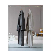 衣录 D家_大PAI早春Z_经典单排扣风衣外套女一件代发