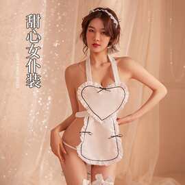 内衣新款日系性感爱心女仆装角色扮演女佣制服套装睡衣
