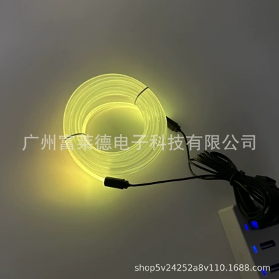2025 Car USB Central Control Instrument Panel Led Fiber Optic Light Guide Strip Cold Light Car Atmosphere Lamp Colorful USB (Other lights) - colorful-usb-socket-optical-wire-5m-dual-light-sources
