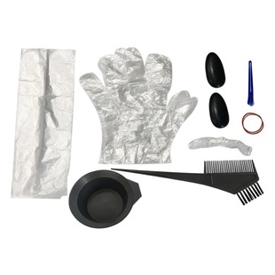 Hair Coloring Tools Six-Eight-Piece Set Beauty Hair Salon Shop Disposable Shawl Earmuff Gloves Baking Bowl Comb Hair Clip Brush