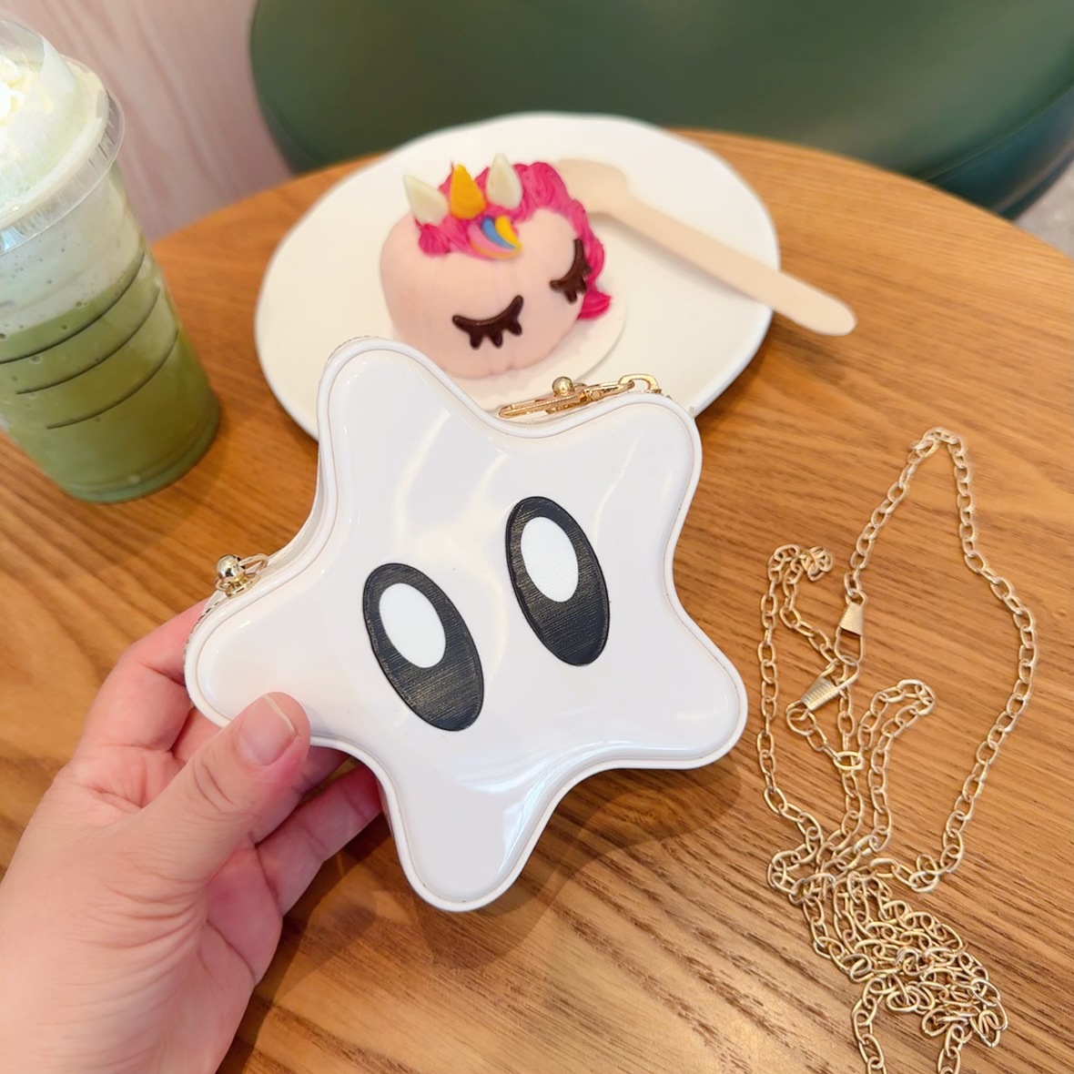 The 2025 new star bag, cute cartoon Guka bag, girls' crossbody bag, fashionable chain bag and girls' pvc bag undefined