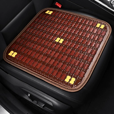 Ventilated Mat Car Cushion, Cool pad - embellished-business-coffee-upgraded-to-larger-bamboo-slices-one-square-mat