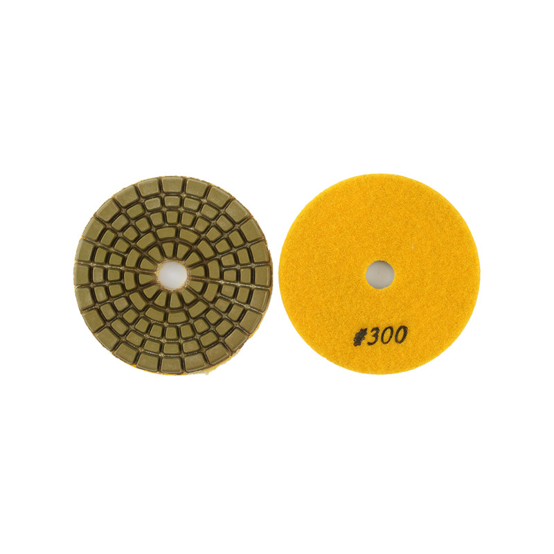Disco de Pulido Seco y Húmedo de 4 Pulgadas 6 mm de Resina y Diamante para Mármol y Hormigón